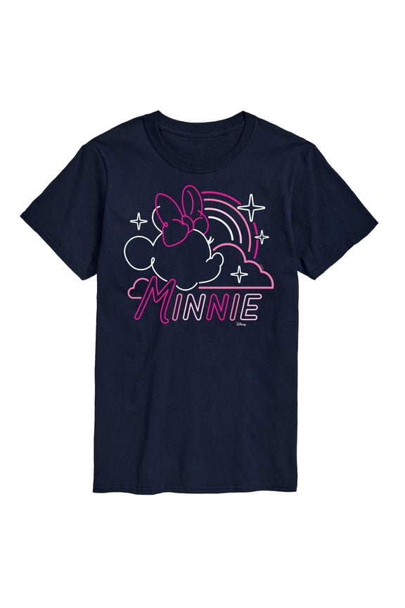 - Minnie Mouse - Neon Rainbows & Stars - Men's Short Sleeve Graphic T-Shirt