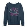 thumbnail image 1 of Disney - Minnie Mouse - Neon Rainbows & Stars - Women's Lightweight French Terry Long Sleeve Shirt, 1 of 4