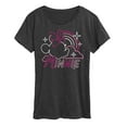 thumbnail image 1 of Disney - Minnie Mouse - Neon Rainbows & Stars - Women's Short Sleeve Graphic T-Shirt, 1 of 5
