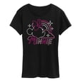thumbnail image 1 of Disney - Minnie Mouse - Neon Rainbows & Stars - Women's Short Sleeve Graphic T-Shirt, 1 of 5