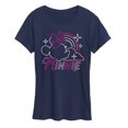 thumbnail image 1 of Disney - Minnie Mouse - Neon Rainbows & Stars - Women's Short Sleeve Graphic T-Shirt, 1 of 5