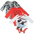 thumbnail image 1 of Disney Minnie Mouse Newborn Baby Girls 3 Pack Bodysuits Newborn to Infant, 1 of 5