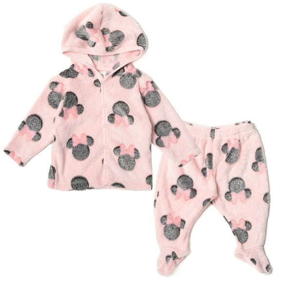 Disney Minnie Mouse Newborn Baby Girls Fleece Jacket and Pants Newborn