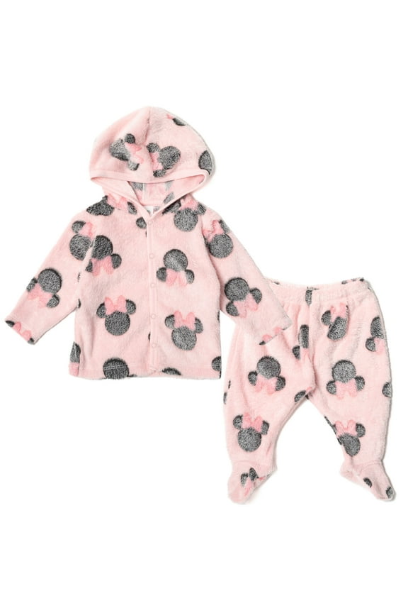 Minnie Mouse Newborn Baby Girls Fleece Jacket and Pants Newborn