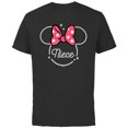 thumbnail image 1 of Disney Minnie Mouse Niece Head Icon Magic Family Trip- Short Sleeve Cotton T-Shirt for Adults - Customized-Black, 1 of 5
