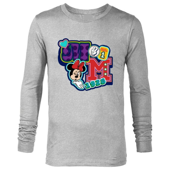 Disney Minnie Mouse No. 1 Varsity - Long Sleeve T-Shirt for Men - Customized-Athletic Heather