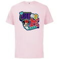 thumbnail image 1 of Disney Minnie Mouse No. 1 Varsity - Short Sleeve Cotton T-Shirt for Adults - Customized-Soft Pink, 1 of 5