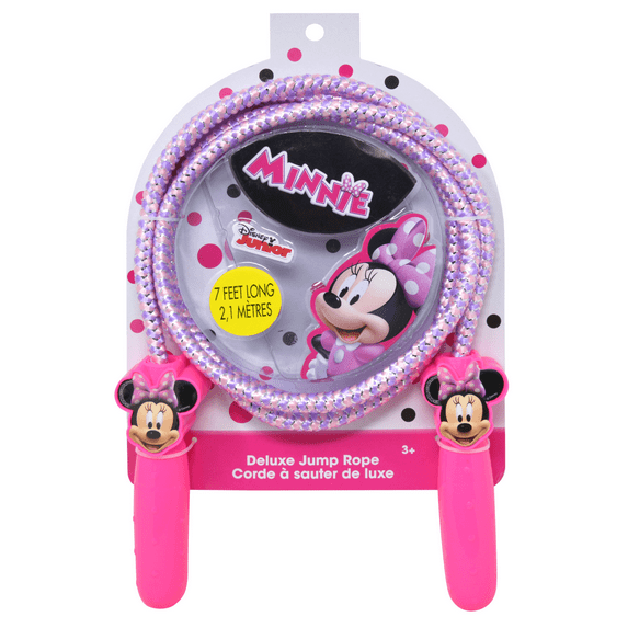 Disney Minnie Mouse Officially Licensed 7ft Deluxe Jump Rope for Kids, Ages Three and Up