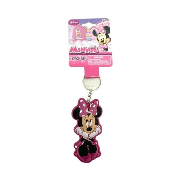 Disney Minnie Mouse Oh so Pretty Lasercut Rubber Keychain