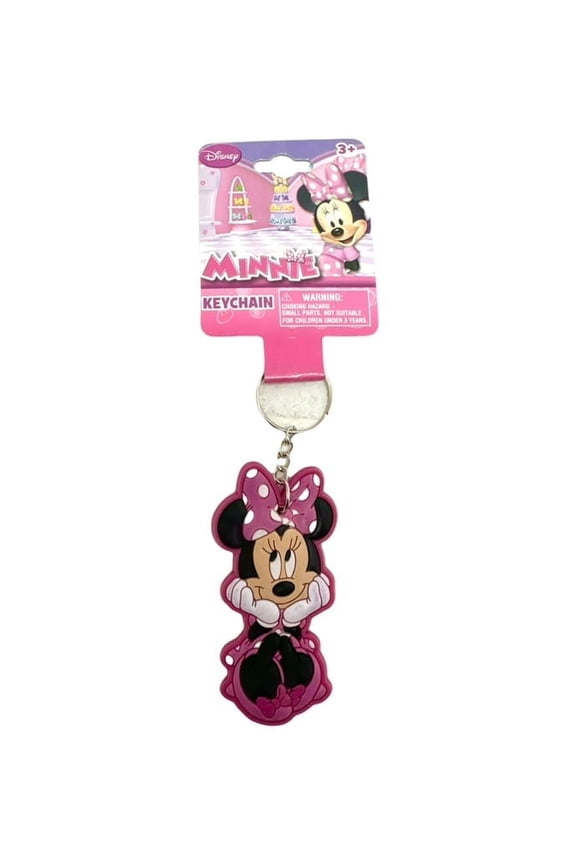 Minnie Mouse Oh so Pretty Lasercut Rubber Keychain