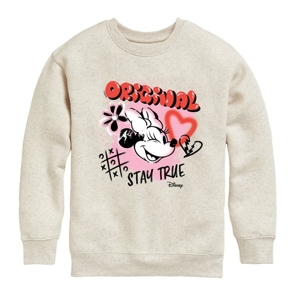 Disney - Minnie Mouse Original Stay True - Youth Crewneck Fleece Sweatshirt