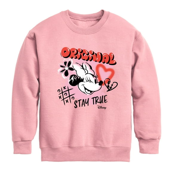 Disney - Minnie Mouse Original Stay True - Youth Crewneck Fleece Sweatshirt