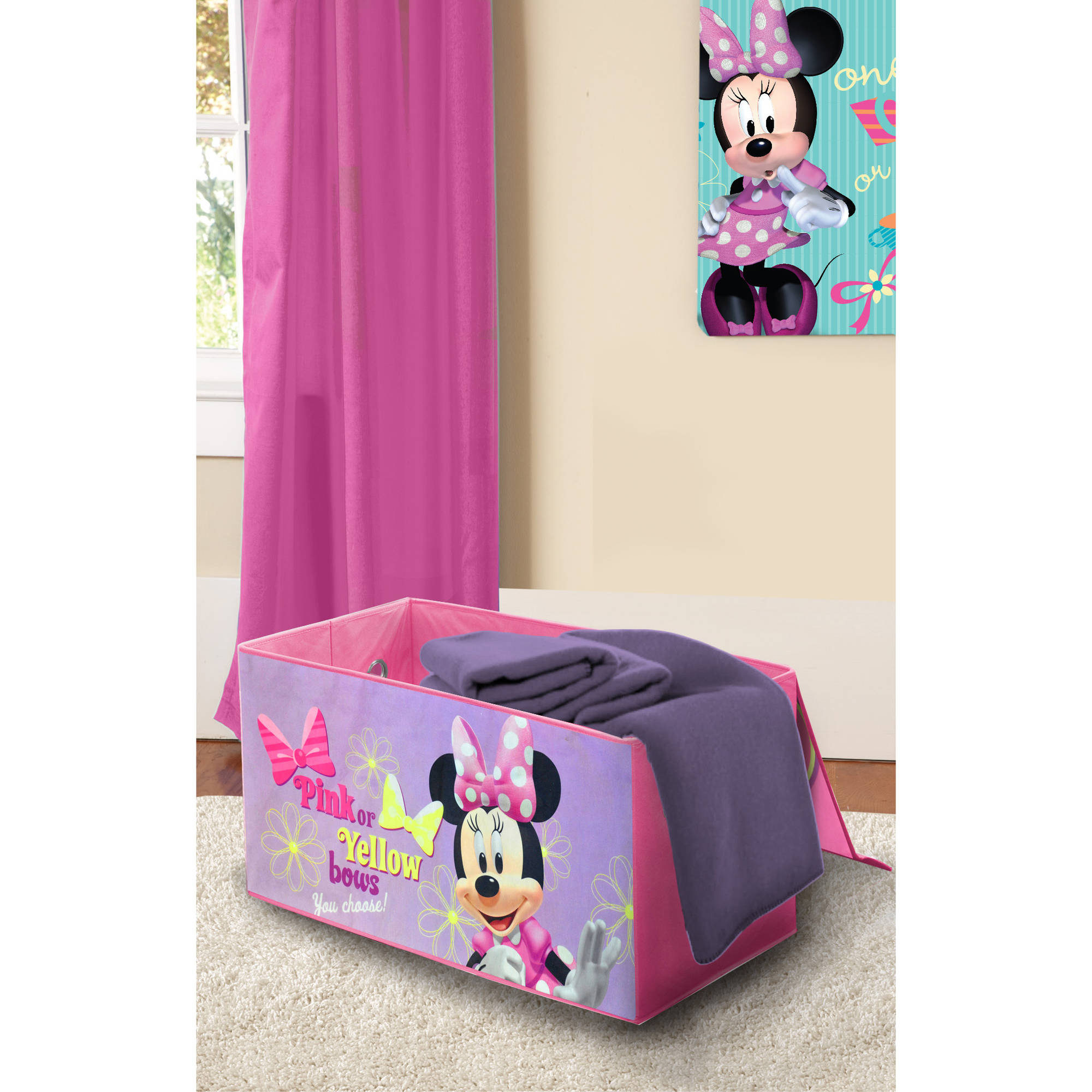 Disney Minnie Mouse Oversized Soft Collapsible Storage Toy Trunk - image 1 of 3