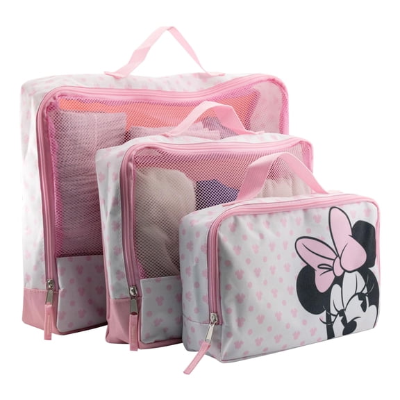 Disney Minnie Mouse Packing Cubes for Travel Minnie Mouse Travel Accessories Travel Bags Luggage Organizer for Girls, Boys, Unisex Minnie Kid Travel Size Travel Cubes for Packing