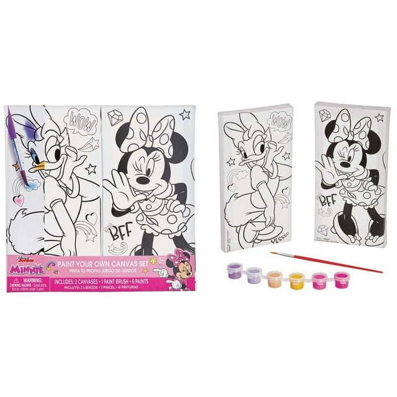 Disney Minnie Mouse Paint Your Own Canvas Set