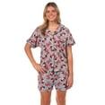 thumbnail image 1 of Disney Minnie Mouse Pajamas Women's Polka Dot Bow Notch Collar Short Sleep Set, 1 of 6