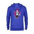 thumbnail image 1 of Disney Minnie Mouse Party Mask Mardi Gras Carnival Holiday - Pullover Hoodie for Adults - Customized-Royal, 1 of 5