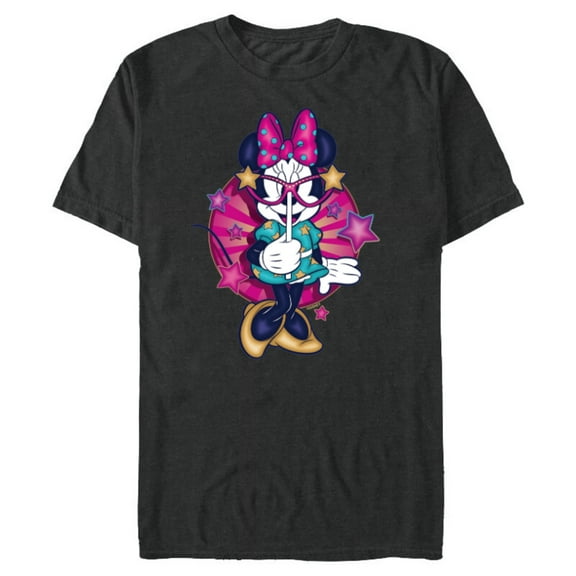 Disney Minnie Mouse Party Mask Mardi Gras Carnival Holiday - Short Sleeve Blended T-Shirt for Adults - Customized-Dark Heather