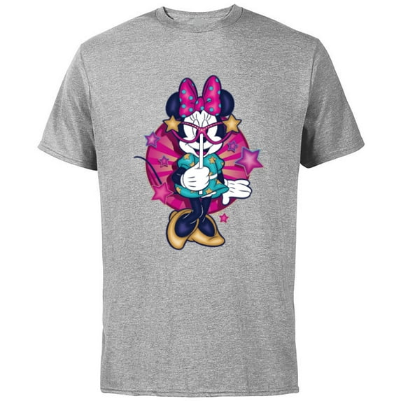 Disney Minnie Mouse Party Mask Mardi Gras Carnival Holiday - Short Sleeve Cotton T-Shirt for Adults - Customized-Athletic Heather