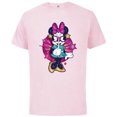 thumbnail image 1 of Disney Minnie Mouse Party Mask Mardi Gras Carnival Holiday - Short Sleeve Cotton T-Shirt for Adults - Customized-Soft Pink, 1 of 5