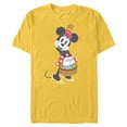 thumbnail image 1 of Disney Minnie Mouse Pastel Spring Retro with Easter Basket - Short Sleeve Blended T-Shirt for Adults - Customized-Yellow, 1 of 5