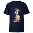 thumbnail image 1 of Disney Minnie Mouse Pastel Spring Retro with Easter Basket - Short Sleeve T-Shirt for Kids - Customized-Navy, 1 of 5
