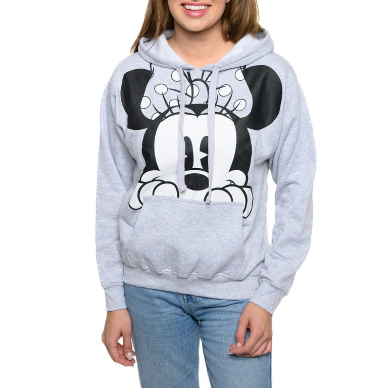 Plus Size DISNEY Grey Mickey & Minnie Mouse Hoodie