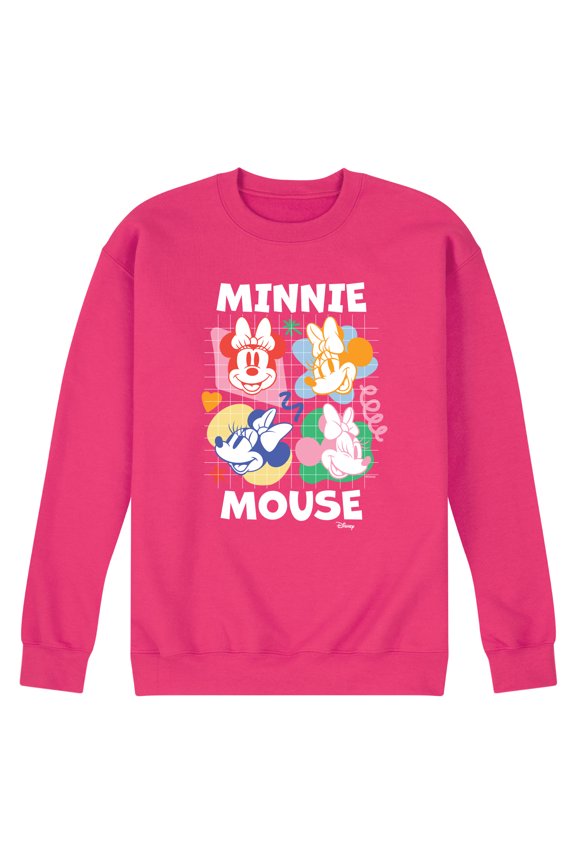 - Minnie Mouse - Photo Grid - Men's Crew Neck Fleece Pullover
