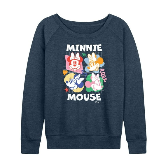 Disney - Minnie Mouse - Photo Grid - Women's Lightweight French Terry Long Sleeve Shirt