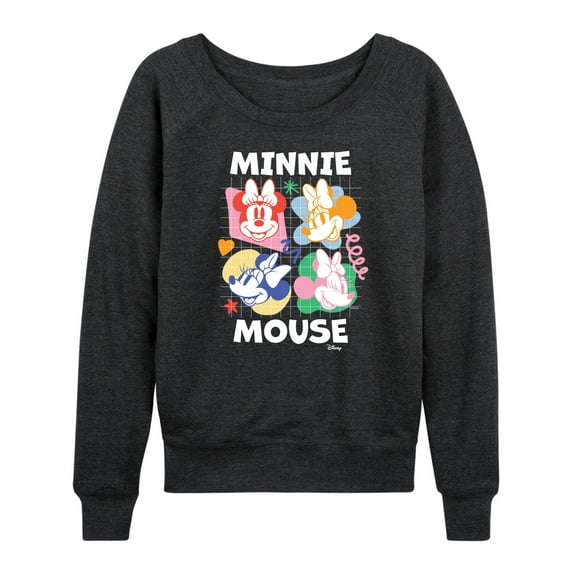 Disney - Minnie Mouse - Photo Grid - Women's Lightweight French Terry Long Sleeve Shirt