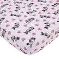 thumbnail image 1 of Disney Minnie Mouse Pink, Black, Fitted Crib Sheet, 1 of 4