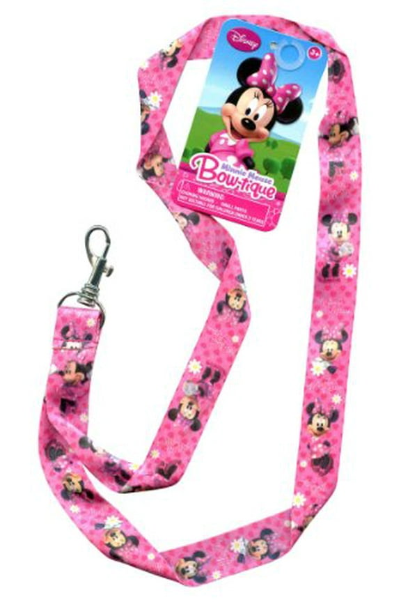 Minnie Mouse Pink Bowtique Pin Trading Keychain Lanyard 18" by Disney