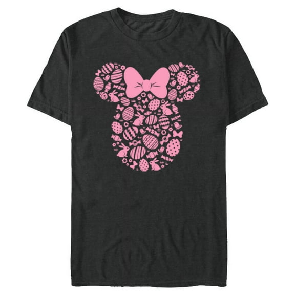 Disney Minnie Mouse Pink Easter - Short Sleeve Blended T-Shirt for Adults - Customized-Dark Heather