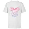 thumbnail image 1 of Disney Minnie Mouse Icon Pink Gradient Easter Eggs & Bunnies - Short Sleeve T-Shirt for Kids - Customized-White, 1 of 5