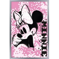 Disney Minnie Mouse - Pink Pixels Wall Poster, 22.375" x 34" Framed