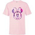 thumbnail image 1 of Disney Minnie Mouse Pink Tie Dye - Short Sleeve T-Shirt for Kids - Customized-Soft Pink, 1 of 5