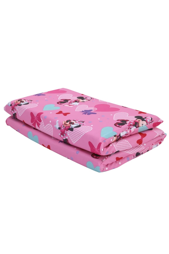 Minnie Mouse Pink Toddler Nap Pad Sheet, Size 19 x 44"