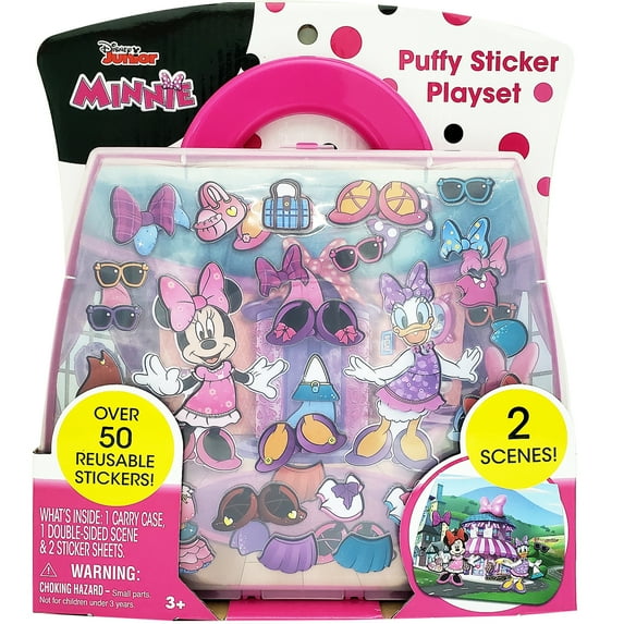 Disney Minnie Mouse Plastic Puffy Sticker Playset - multi character, multicolored