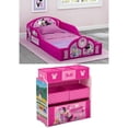 thumbnail image 1 of Disney Minnie Mouse Plastic Sleep and Play Toddler Bed & Minnie Mouse 6 Bin Design and Store Toy Organizer, 1 of 3