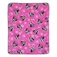 thumbnail interactive-video image 1 of Disney Minnie Mouse Plush Toddler Blanket, Pink, 40"x50", Girl, 1 of 7