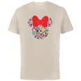 thumbnail image 1 of Disney Minnie Mouse Polka Dot Day Distressed Doodles Icon - Short Sleeve Cotton T-Shirt for Adults - Customized-Natural, 1 of 5