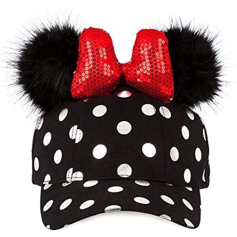 Disney Minnie Mouse Red and Black Polka Dot Bow Cap Disney Minnie Mouse Vintage 1980 main image 2
