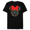 thumbnail image 1 of Disney Minnie Mouse Polka Dot Rainbow - Short Sleeve Blended T-Shirt for Adults- Customized-Black, 1 of 5