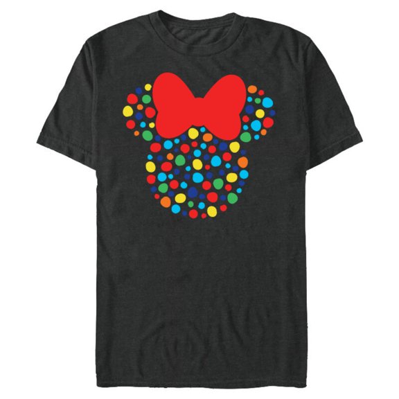Disney Minnie Mouse Polka Dot Rainbow - Short Sleeve Blended T-Shirt for Adults- Customized-Dark Heather
