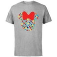thumbnail image 1 of Disney Minnie Mouse Polka Dot Rainbow - Short Sleeve Cotton T-Shirt for Adults- Customized-Athletic Heather, 1 of 5