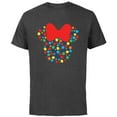 thumbnail image 1 of Disney Minnie Mouse Polka Dot Rainbow - Short Sleeve Cotton T-Shirt for Adults- Customized-Charcoal, 1 of 5