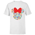 thumbnail image 1 of Disney Minnie Mouse Polka Dot Rainbow  - Short Sleeve T-Shirt for Kids- Customized-White, 1 of 5