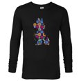 thumbnail image 1 of Disney Minnie Mouse Pose Día de los Muertos Day of the Dead - Long Sleeve T-Shirt for Men - Customized-Black, 1 of 5