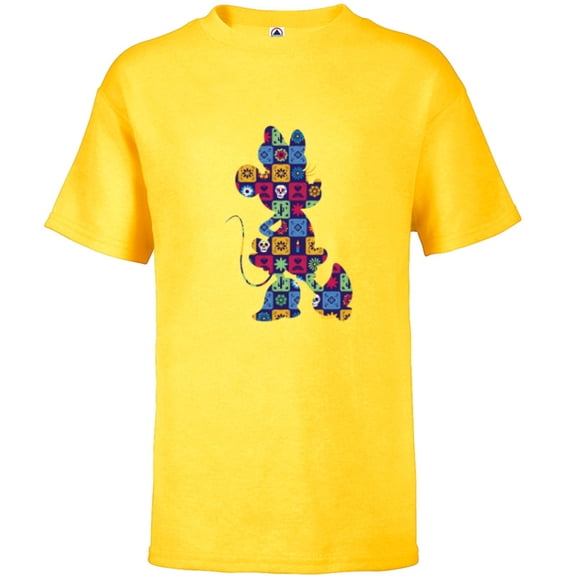 Disney Minnie Mouse Pose Día de los Muertos Day of the Dead - Short Sleeve T-Shirt for Kids - Customized-Sunflower
