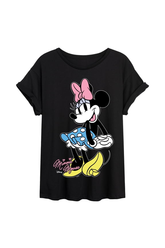 - Minnie Mouse Pose Oversized - Womens Oversized Graphic T-Shirt